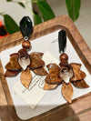 Vintage Floral Acrylic Earrings
