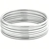 Glossy Thin Round Bangle Bracelet Set