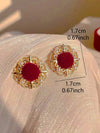 Faux Pearl Decor Stud Earrings