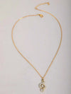 Rhinestone Music Note Necklace