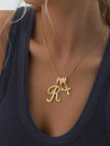 Zirconia Crystal Initial Necklace