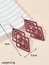 Casual Geometric Wooden Earrings