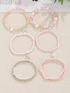 Beaded Crystal Starfish Beach Bracelet Set