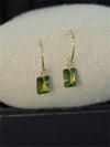 Sterling Silver Olive Green Zirconia Earrings