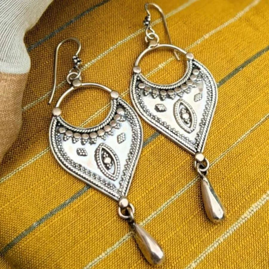 Vintage Copper Drop Earrings