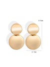 Retro Fashion Metal Round Disc Earrings