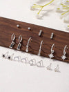 Silver Mini Delicate Earrings Set