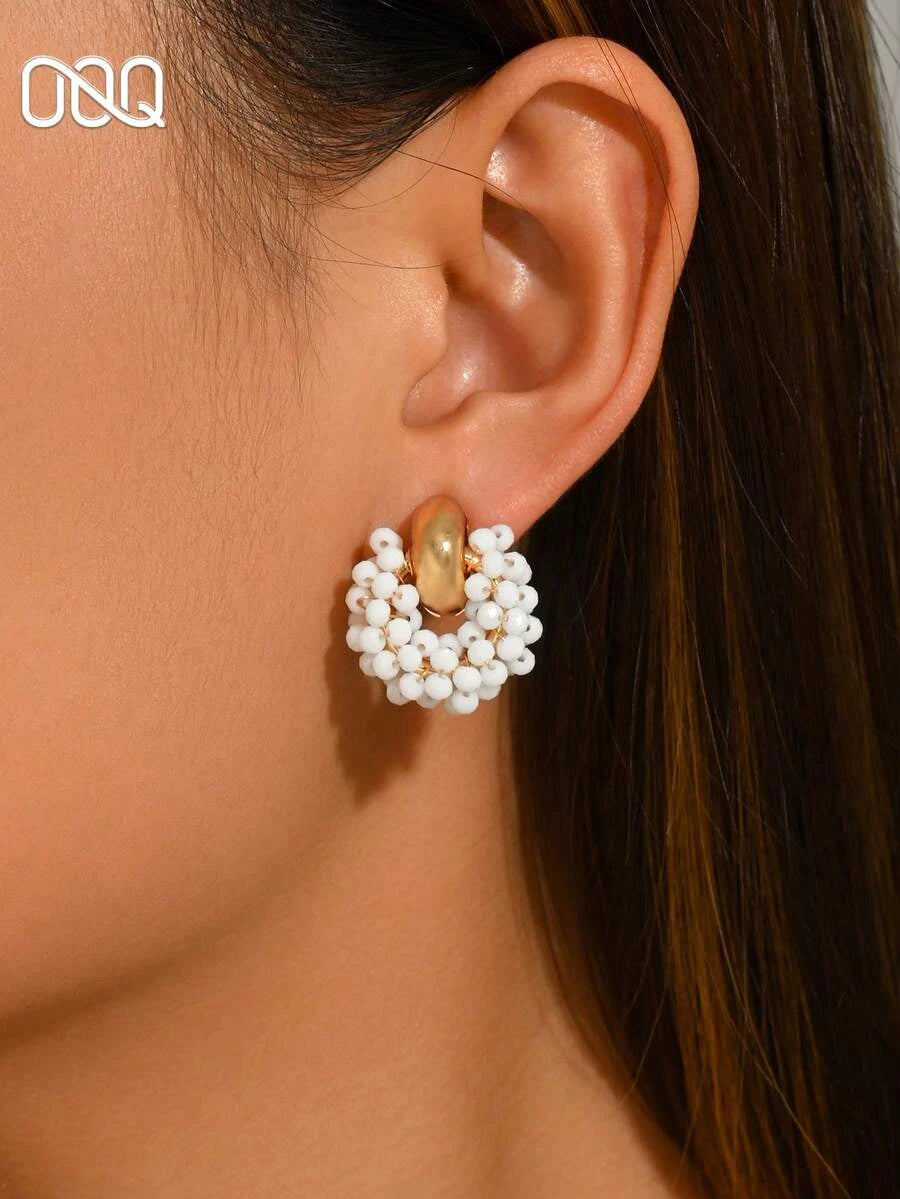Handmade Bohemian Faux Crystal Earrings