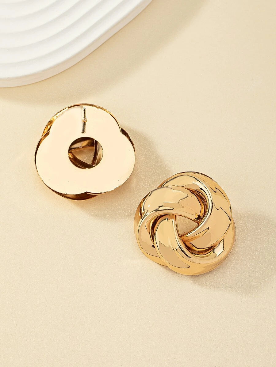 Chic Lacquered Geometric Earrings