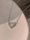 Rhinestone Music Note Necklace