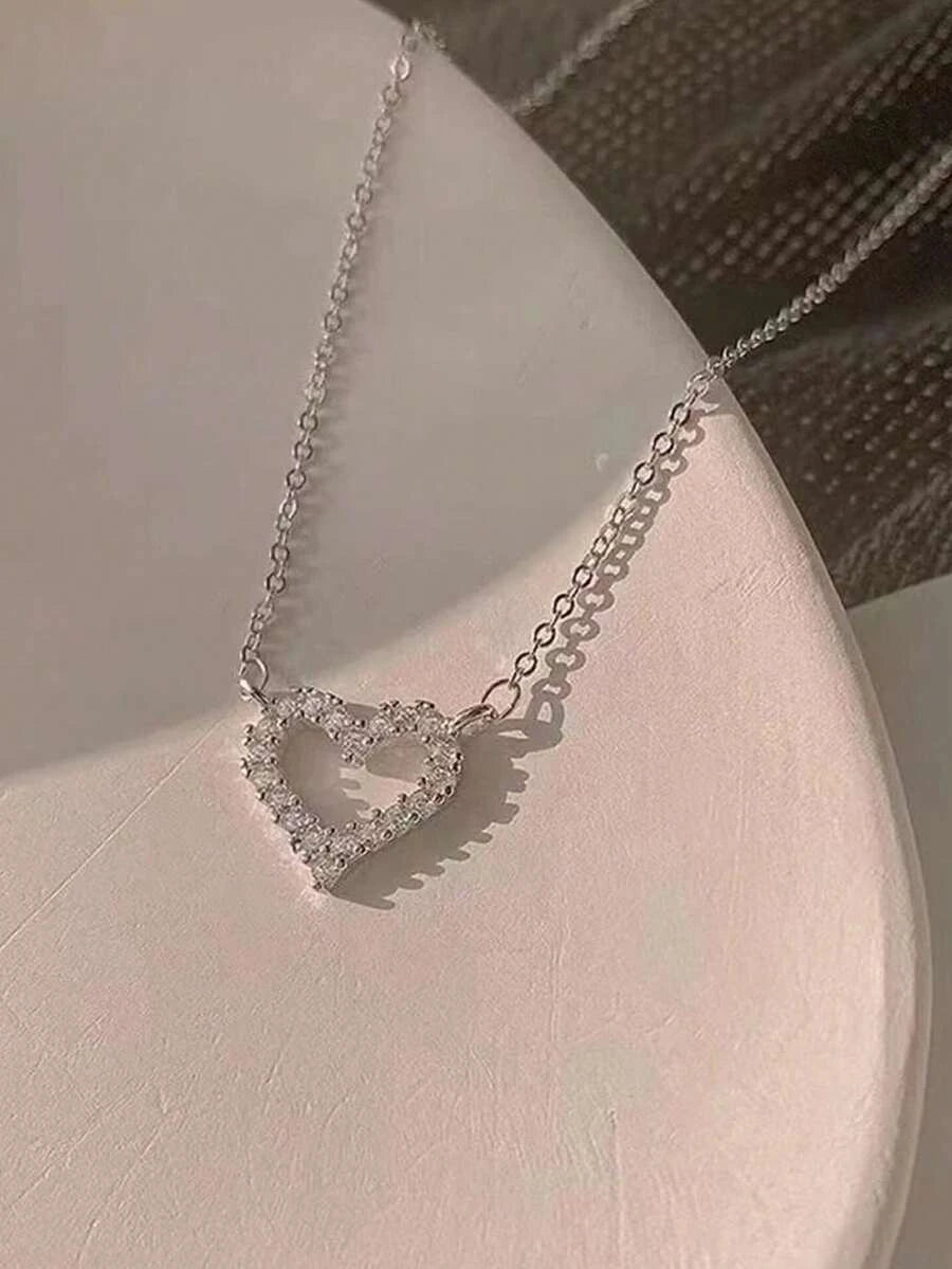 Rhinestone Music Note Necklace