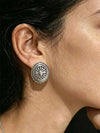 Vintage Carved Geometric Earrings