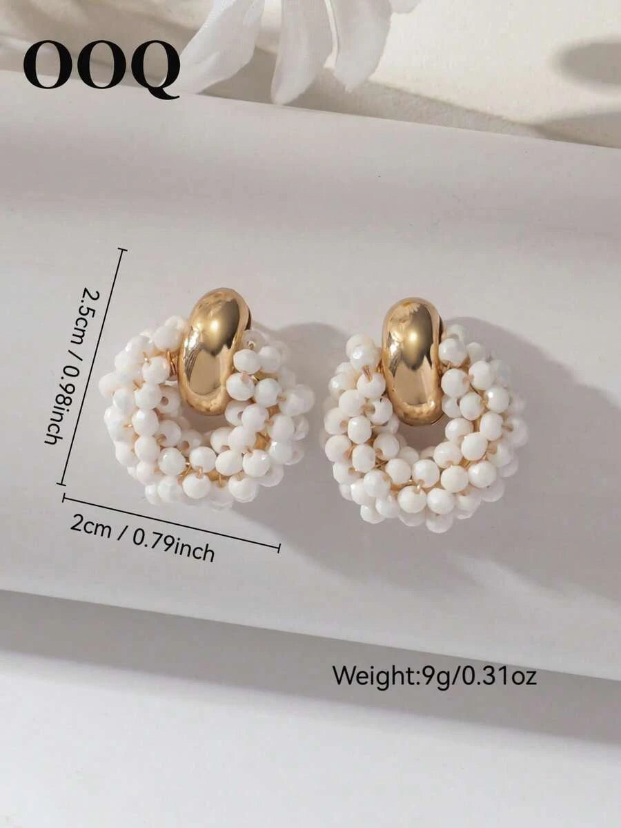 Handmade Bohemian Faux Crystal Earrings
