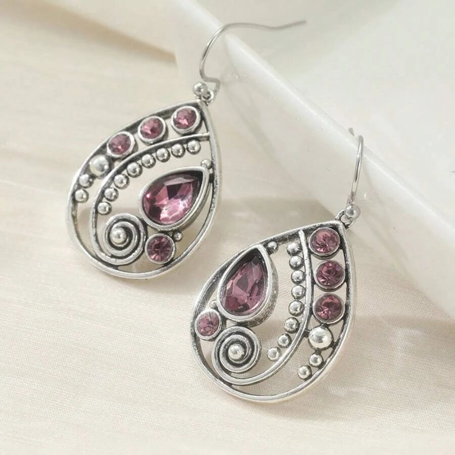 Vintage Bohemian Silver Dangle Earrings