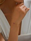 Gold Plated Stainless Steel Asymmetrical Heart Bracelet