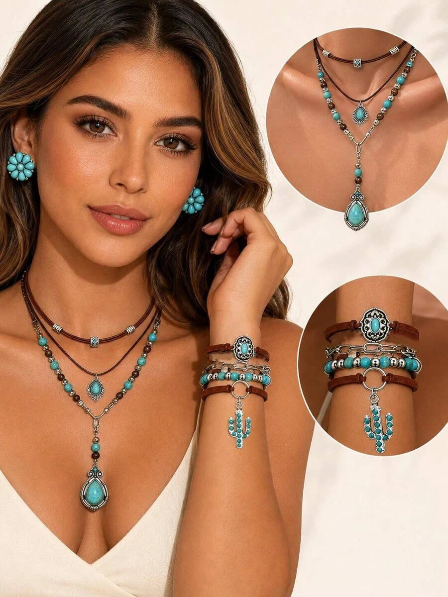 Vintage Bohemian Necklace Set
