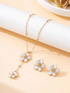 Handmade Orange Floral Jewelry Set