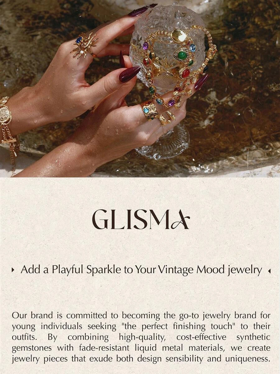 Glisma Gold Plated Vintage Ring