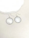 Vintage Hammered Round Pendant Earrings