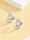 Gold Elegant Three-Hoop Earrings