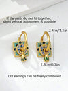 Enamel Geometric Hoop Earrings
