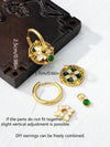 Colorful Enamel Geometric Hoop Earrings