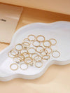 15pcs Vintage Gold-Tone Rhinestone Flower