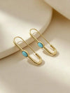 Vintage Bohemian Geometric Faux Opal Earrings