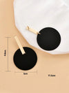 Geometric Enamel Circle Stud Earrings