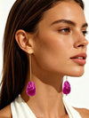 Gold-Plated Turquoise Teardrop Dangle Earrings