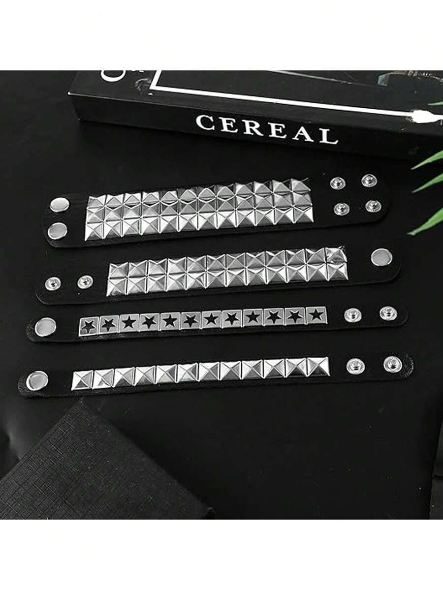 Punk Rock Studded Leather Bracelet