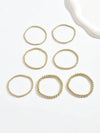 Golden Bead Faux Pearl Bracelet Set
