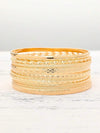 Bohemian Textured Bangle Bracelet Set