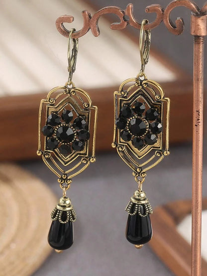 Vintage Teardrop Zirconia Earrings