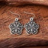 Vintage Silver Flower Drop Earrings