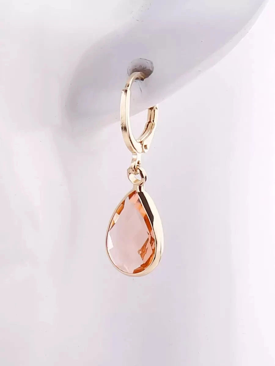 Copper Edged Water Drop Earrings