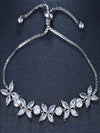Gold Cubic Zirconia Chain Bracelet
