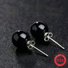 Minimalist Purple Stone Silver Stud Earrings