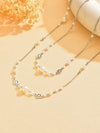 Faux Pearl Layered Necklace Set