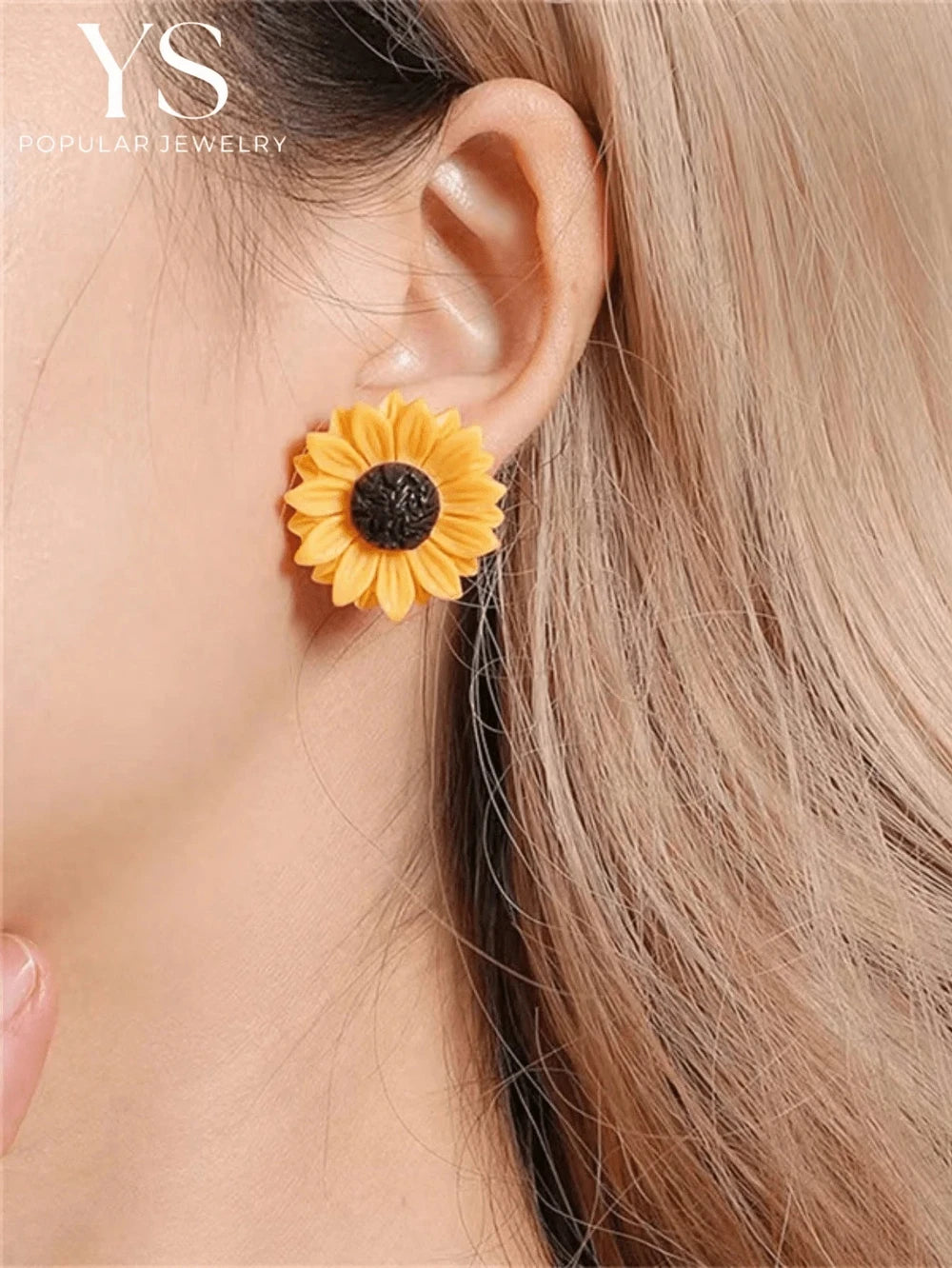 Vintage Sunflower Alloy Earrings