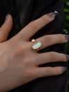 Gemstone Inlaid Single Opening Ring