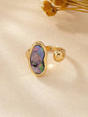 Gemstone Inlaid Single Opening Ring