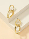 Chain Design Drop Earrings