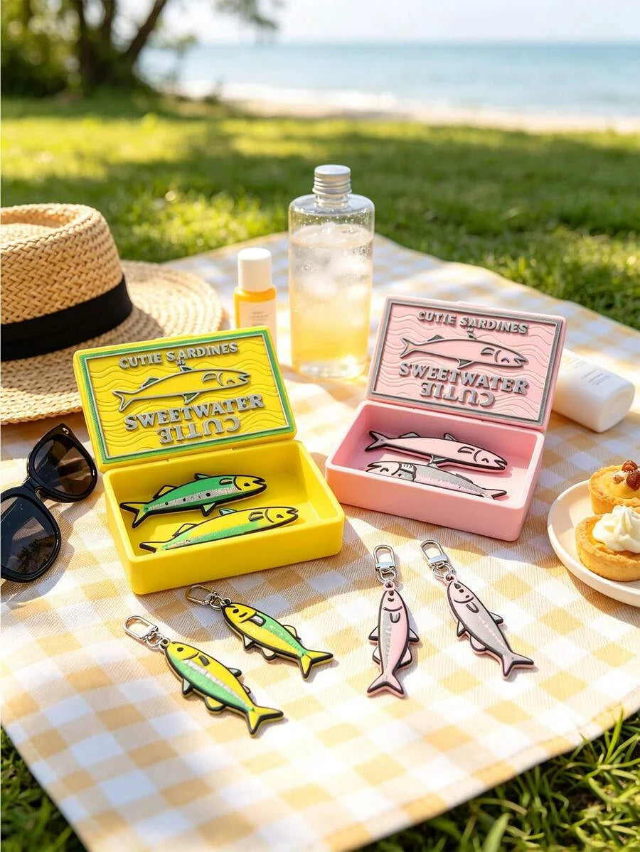 Sardine Can Storage Box and Pendant Set