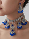 Vintage Tassel Oval Necklace Earring Set