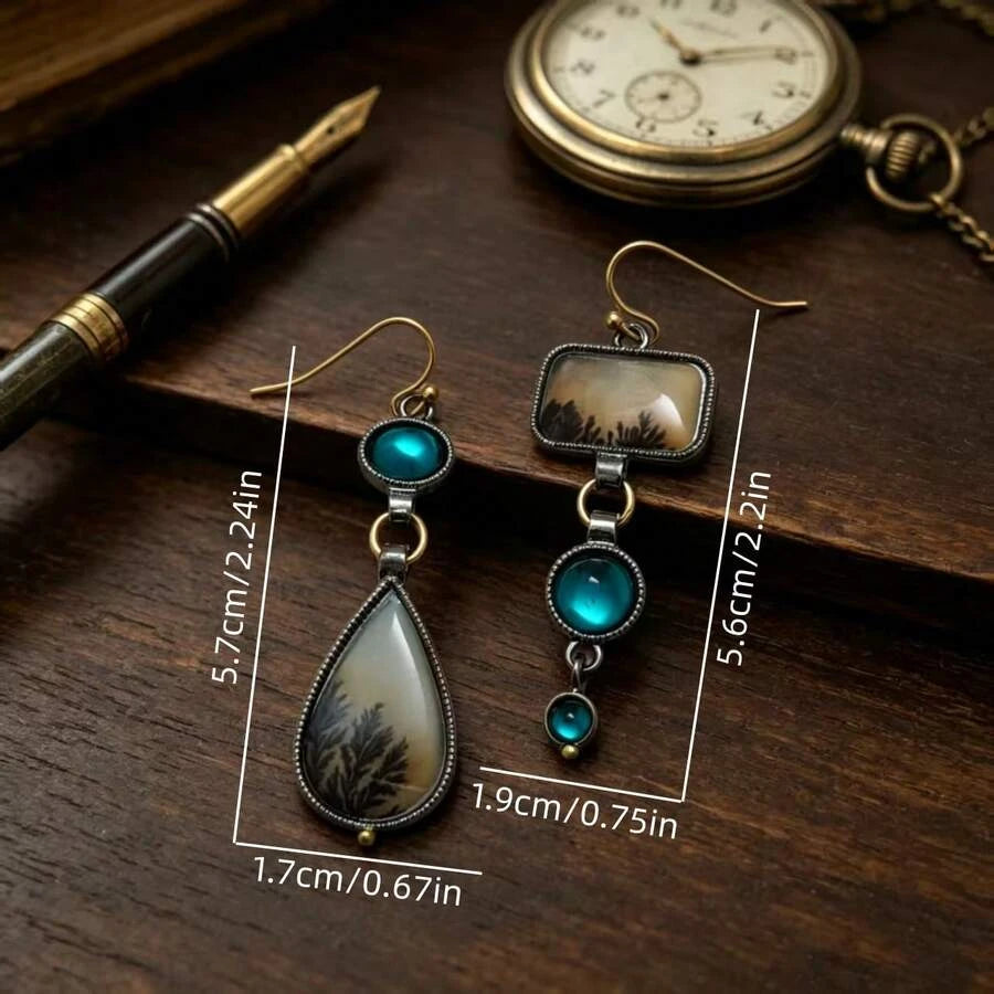 Vintage Bohemian Asymmetric Drop Earrings