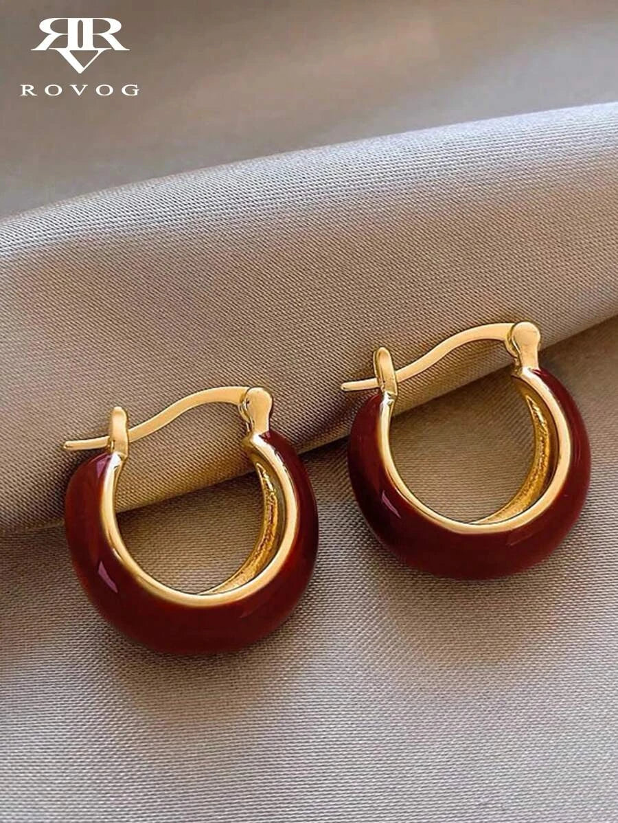 Vintage Round Hoop Earrings