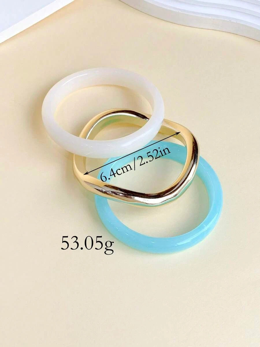 Vintage Acrylic Resin Bangle Set