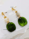 Vintage Asymmetrical Tie-Dye Acrylic Long Pendant Earrings