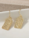 Vintage Carved Art Square Earrings